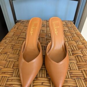 Lulu's Tan Women's Slip-On Mules